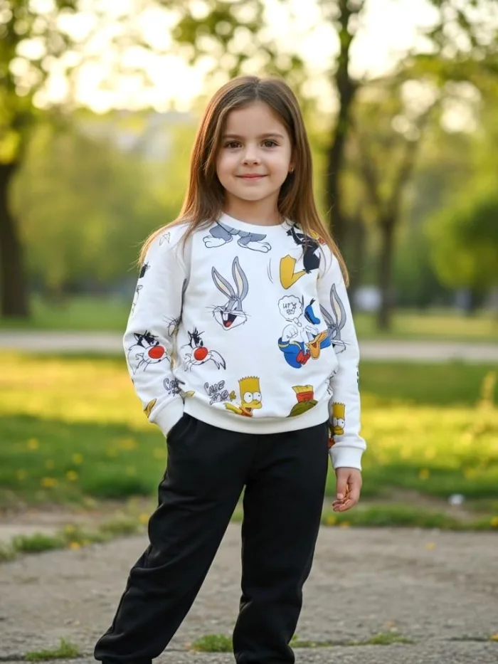Дитячий спортивний костюм (світшот+ штани) для дівчинки Ластівка СП25_1026