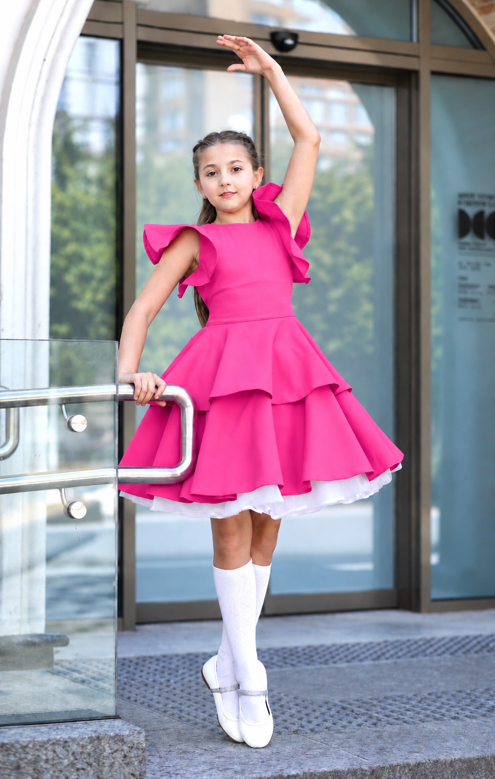 Святкове плаття для дівчинки з фатиновим під'юбником